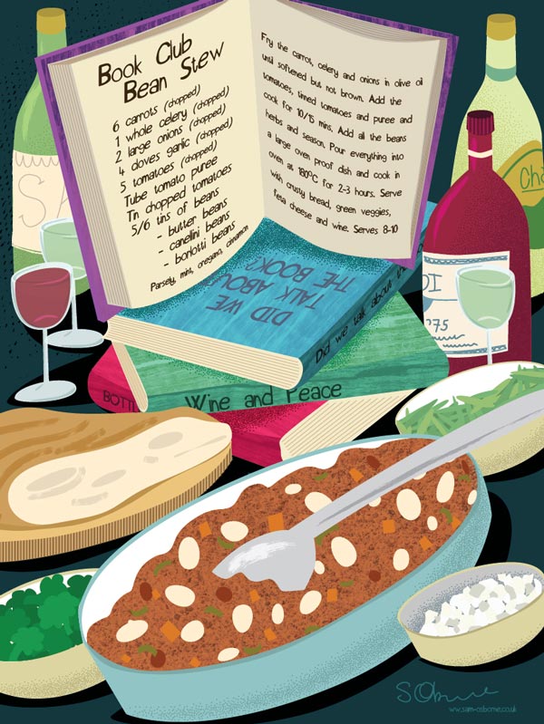 Food Recipe Illustration Book Club Bean Stew