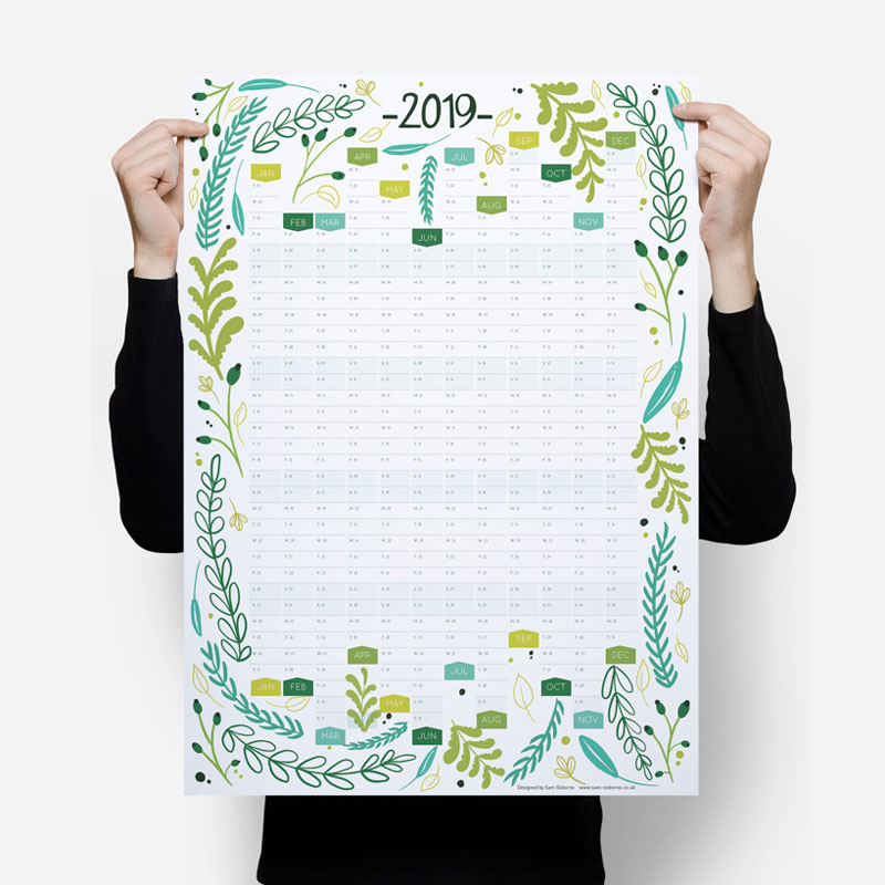 2019 Wall Calendar Planner Sam Osborne