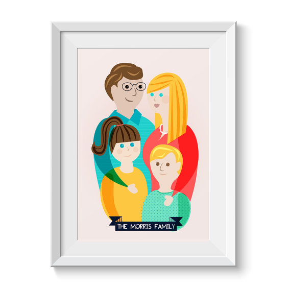 Custom Family Bespoke Illustration Gift