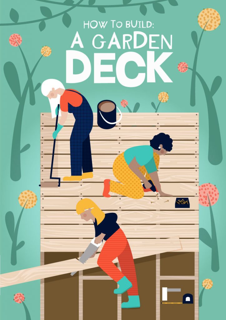 How To Build A Garden Deck Cover Illustration